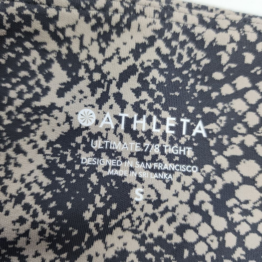 Athleta Leggings Women's Small Ultimate 7/8 Snakeskin Pockets Yoga Running - Picture 4 of 5